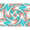 thumbnail image 2 of CafePress - Coral Teal Swirl - Soft Fleece Throw Stadium Blanket, 30"x40", 2 of 4