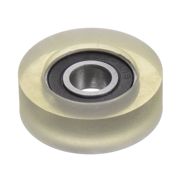 Unique Bargains Roulement à Billes PU 6x22x7mm Roue de Guidage Revêtue de Polyuréthane pour Industriel, Vert