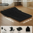 thumbnail image 2 of SUV Backseat Inflatable Car Mattress, Thickened Car Air Bed with 12V Pump, 2 Pillows, Storage Bag & Repair Kit, Portable Mattress for Truck, Van, Road Trips & Camping, 2 of 12