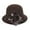 C, variant on Dyfzdhu Women Autumn Winter Flowers Round Top Casual Fisherman Bucket Cap Small Bowler Hat