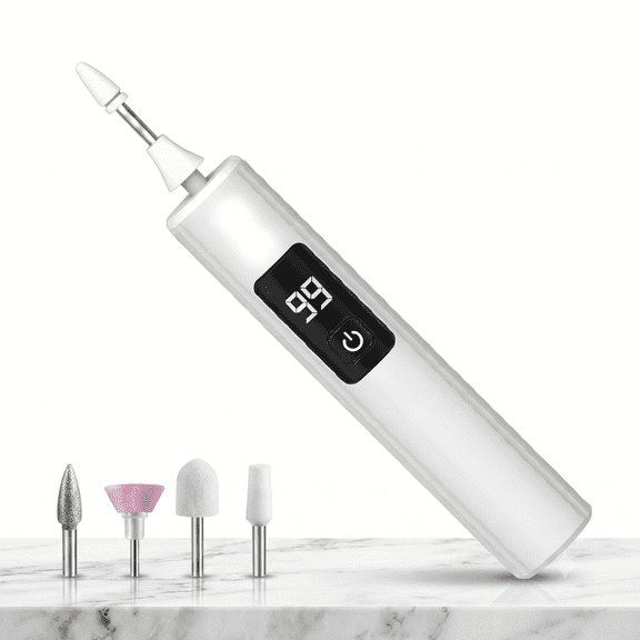 Professional Electric Nail Polisher, Manicure Pedicure Tools Polishing Set, Professional Nail File Kit with LCD Display, Nail Art Practice Essentials, Home DIY & Portable Travel Use