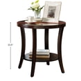thumbnail image 7 of LifeSky Oval End Table for Small Spaces: Saves 40% Floor Space - Double Storage Shelf for Living Room & Bedroom - Contemporary Espresso Finish Birch Veneer, 7 of 7