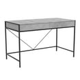 thumbnail image 3 of Safdie & Co. Computer Desk 49L Grey Cement 2 Drawers Black Metal, 3 of 4