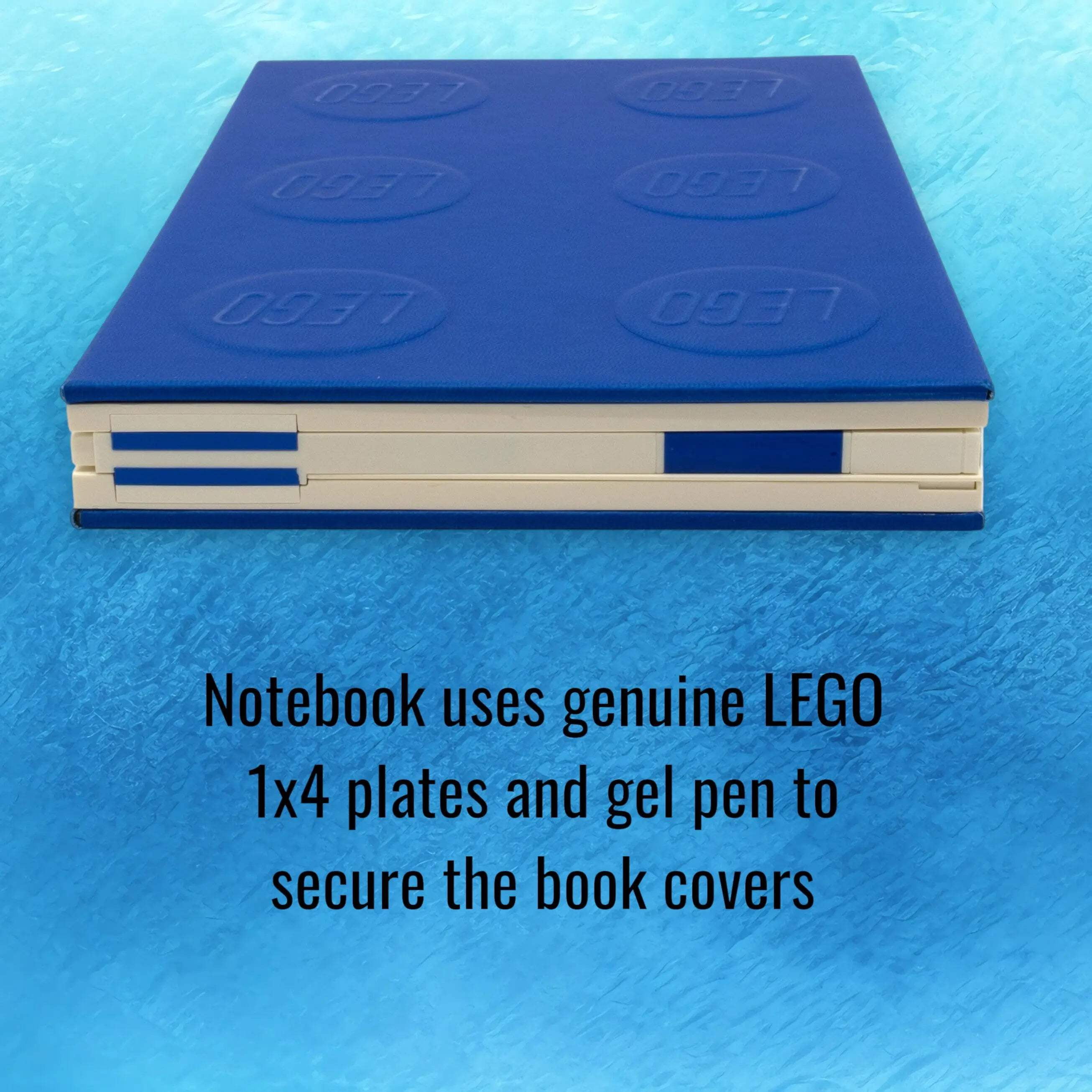 LEGO Locking Notebook with Gel Pen - 2x3 Blue