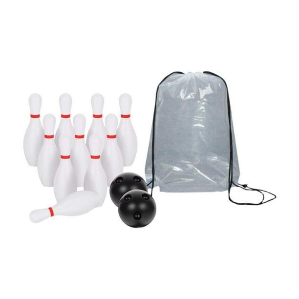 Juego de bolos para niños con habilidades de almacenamiento Motor Motor Educational Outdoor Sports Juego 10 pin y 2 bolas para el césped del patio de 16 cm
