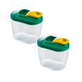 thumbnail image 1 of Oleegame 2 Pcs Boîtes de Rangement pour Produits à Capacité Fermée Rangement des Aliments Rangement Compartiments Secs Réservoirs de Mise en Conserve de Céréales Cuisines Restaurants et Bars Pot de Rangement pour Épicerie Vert, 1 of 9