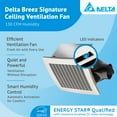 thumbnail image 3 of Delta Breez Signature 130 CFM Exhaust Bath Fan with Humidity Sensor, White, 3 of 4