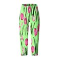 thumbnail image 4 of Loose Beach Ankle Pants for Women Floral Print Fashion 2025 Summer Casual Plus Size Capris Trousers with Tulip Hem, 4 of 5