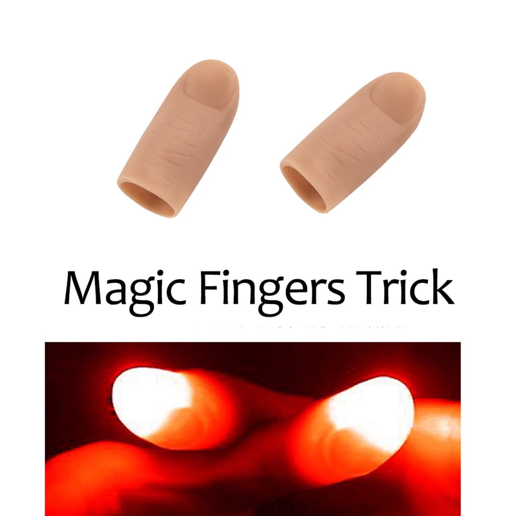 1Pair Magic Super Bright Light Up Thumbs Finger Trick Appearing Light Close Up 