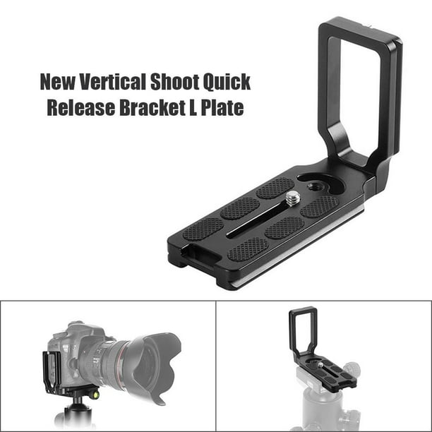 Empuñadura de soporte de placa L de liberación rápida de aleación de aluminio Universal para cámara DSLR