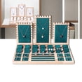 thumbnail image 2 of tredstone Jewelry Display Stand Bamboo for Earrings Rings Necklace Dark Green Velvet, 2 of 4