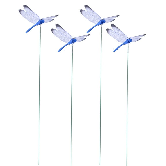HOOWIFFY Decorative Dragonflies Simulation Dragonfly Arrangement PVC 4Pcs