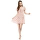 thumbnail image 3 of Vestido de Gasa con cuello En V Allegra K Rosa XL, 3 of 6