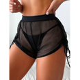 thumbnail image 5 of Women Side Drawstring Mesh Cover Up Shorts perspective Beach Cover Up Wrap Bikini Wraps S-5XL For Swimwear Shorts saida de praia, 5 of 5