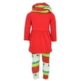 thumbnail image 3 of Girls 3 Piece Christmas Reindeer Legging Set Outfit (9 Years, Red), 3 of 5