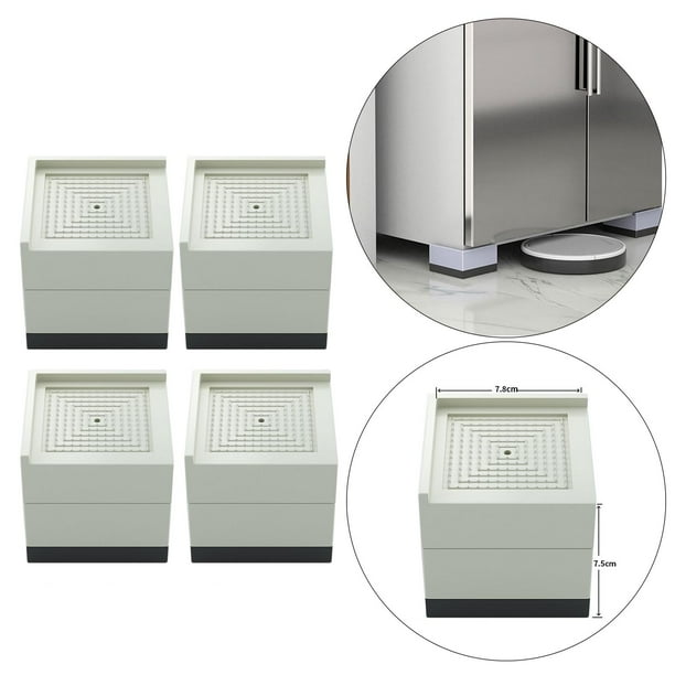 Elevadores cuadrados 4 piezas Elevación s Bloques elevadores de muebles Pies para muebles de oficina en hogar uversales Almacenamient Beige Yotijar Extensores de patas de cama