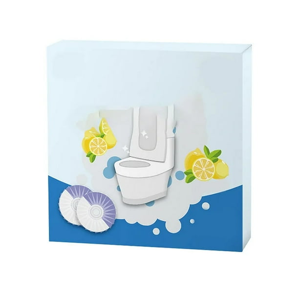 pstuiky Limpiador de inodoros Clean Toilet, desodorizante y desodorizante de aromaterapia azul y amarillo, en pastillas perfumadas.
