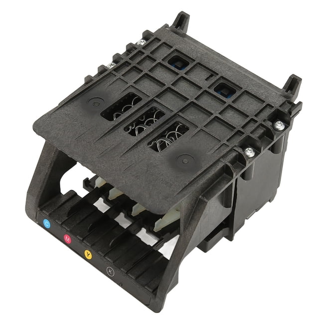 Printhead Replacement, Replacement Practical 952 Print Head made of durable ABS material, shown in a close-up view. The black print head is compatible with Officejet Pro 8710, 8715, 8720, 8725, and 8730 printers. It features colour-coded slots for cyan, magenta, yellow, and black ink cartridges, ensuring easy installation without damaging the original machine. Ideal for replacing broken or unusable print heads.