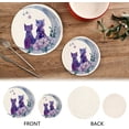 thumbnail image 4 of SKYSONIC Watercolor Space Cats Pot Holders Trivets, 2 Pcs Heat Resistant Trivets,Summer Moon Cotton Thread Weave Mats for Hot Pads Pans Pot Bowl Teapot for Kitchen Decor, 4 of 7