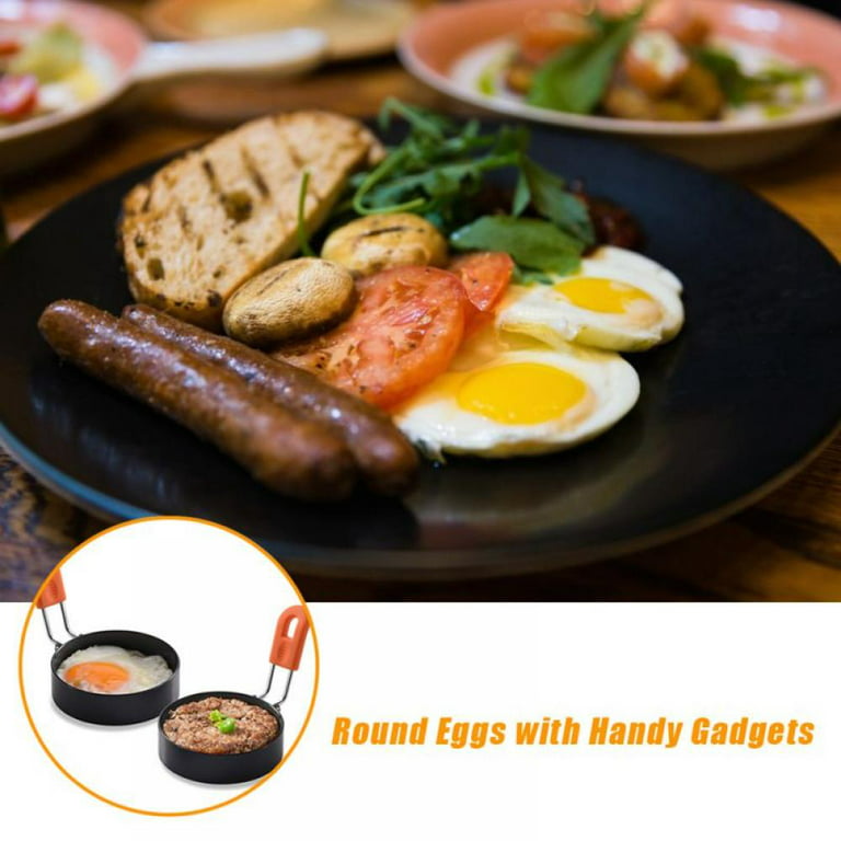 Egg Rings Stainless Steel Round Breakfast Mold Tool Cooking,Round Egg  Cooker Rings For Frying Shaping Cooking Eggs,Egg Maker Molds
