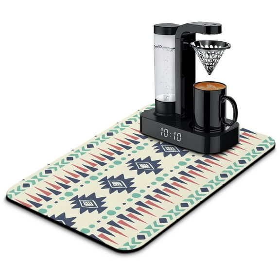 Premium Absorbent Coffee Bar Mat - Eco-Friendly 4-Layer Design with Non-Slip Base for Coffee Machines & Kitchen Countertops