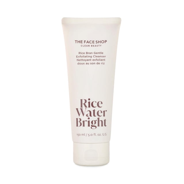 Limpiador The Face Shop, agua de arroz, exfoliante brillante y salvado de arroz