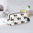 thumbnail image 6 of Uemuo Dachshund Dog Pattern Portable Toiletry Bags with Handle, Waterproof travel Make up Bags for Women, Large Capacity Travel Cosmetic Bags, 6 of 9