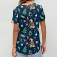 thumbnail image 5 of Garbnen Christmas Womens Scrubs V Neck Short Sleeve Womens Tops Casual Thanksgiving Holiday Nurses Working Uniforms with Pockets S-5XL, 5 of 5
