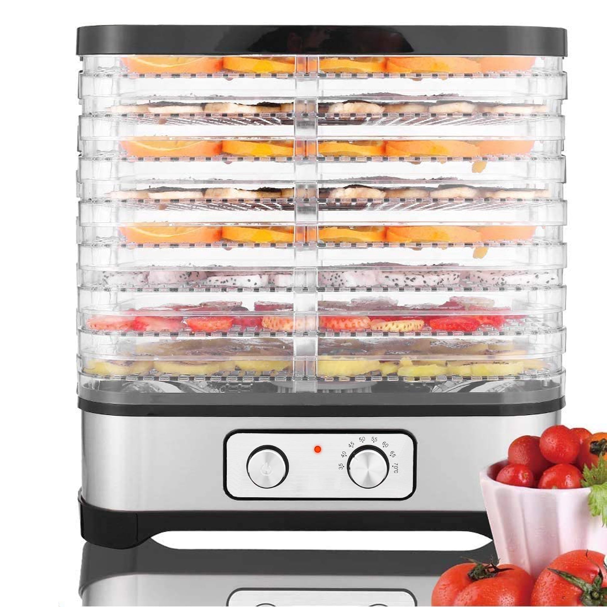 8 Layers Stackable Trays 400W Food Dehydrator Machine Electric Multi