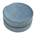 thumbnail image 1 of AMERTEER Jewelry Box Ring Storage Box Large Capacity Dustproof Zipper Closure Classified Keep Neat Anti-oxidation Round Shape Detachable Division Plate Jewelry Box, 1 of 6