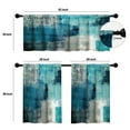 thumbnail image 4 of GALMAXS7 Kitchen Curtains Sets for Windows 3 Piece Teal Kitchen Curtains Set for Living Room Bedroom, 4 of 5