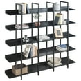 thumbnail image 6 of 5 Tier Bookcase, Modern Industrial Style Standing Bookshelf with Metal Frame and MDF Board, Home Office Open Bookshelf, Decorative Shelf for Corner, Living Room, Office, Black, 6 of 7