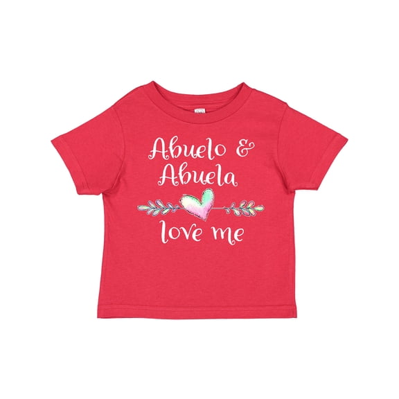 Inktastic Abuelo and Abuela Love Me Heart Grandchild Boys or Girls Toddler T-Shirt