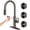 GRAY, variant on MASO Touchless Kitchen Faucet with Pull-Down Sprayer, Fahrenheit Temperature Display, 3 Spray Modes, 360° Swivel, Commercial Modern Faucet for RV, Farmhouse, Camper, Laundry & Bar,Brushed Gray