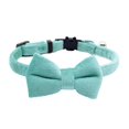 thumbnail image 4 of Yiokii 1 * Adjustable Vt Cat & Small Dog Collar with Suede Bow & Bell 18-3 Nice Y7, 4 of 8