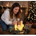 thumbnail image 3 of 2026 New Christmas Reindeer Flameless Lighted Candle Centerpiece, Holiday Table Mantel Decor with Warm Glow, Festive Candle Decoration for Dining Room Living Room and Seasonal Gift, 3 of 4