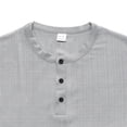 thumbnail image 6 of FRSASU Men's Henley Shirts Short Sleeve Regular Fit Shirts Vintage Casual Button V-Neck T-Shirts Gray, 6 of 8