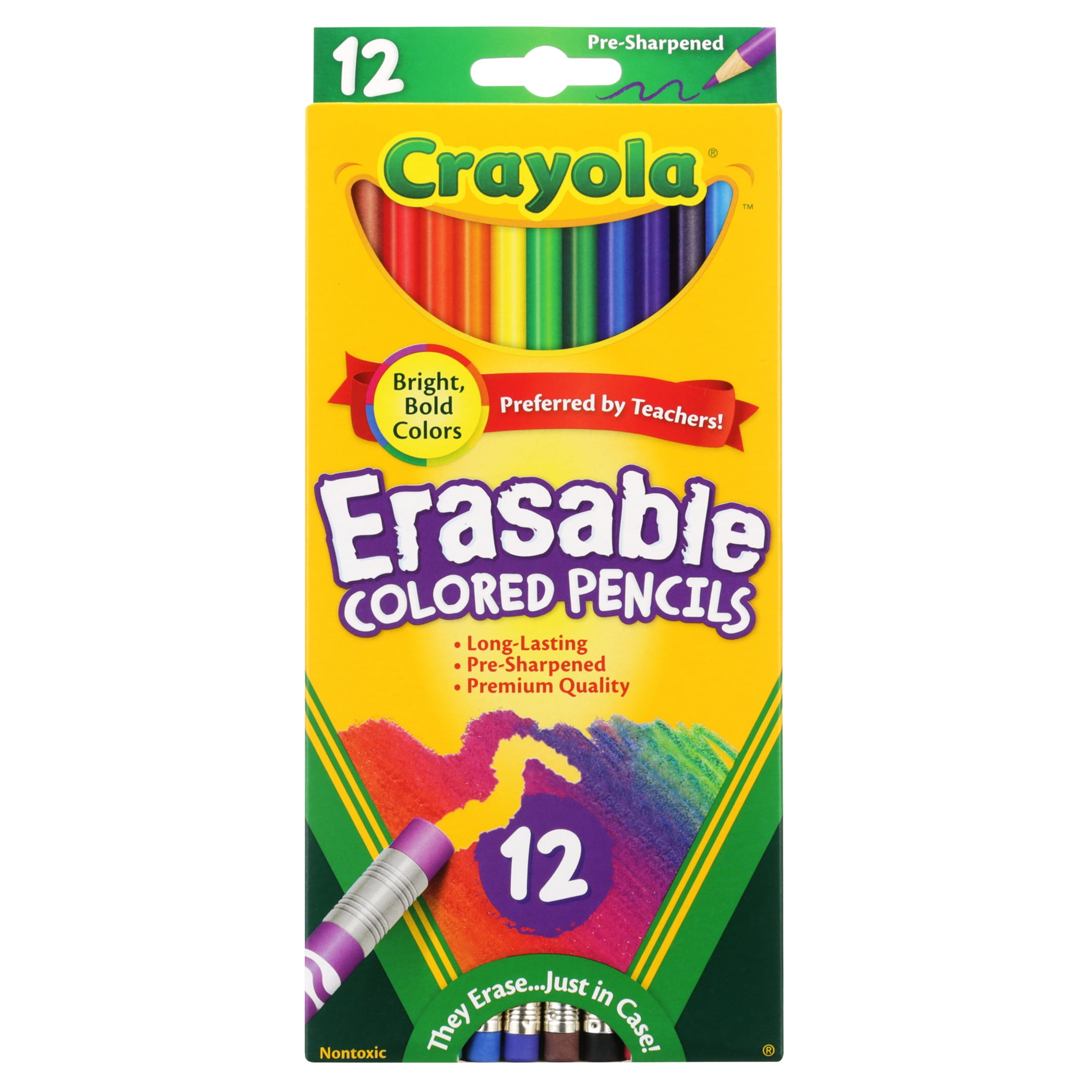  Crayola Erasable Colored Pencils (50ct), Bulk Colored Pencil  Set, Pencils for Adult Coloring Books, for Teens, 6+ [ Exclusive] :  Toys & Games