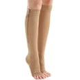 thumbnail image 2 of Easy Wear Compression Socks Calf Height Open Toe Support Stockings With Zip For Men Women, 2 of 2