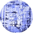 thumbnail image 1 of Ahgly Company Indoor Round Oriental Blue Industrial Area Rugs, 5' Round, 1 of 4