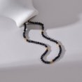 thumbnail image 1 of Zhuge Colgante de collar hecho a mano, moderno y versátil collar de cuentas negras de acero inoxidable (negro), 1 of 5