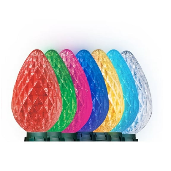 GE Color Effects 8-Count RGB G-60 LED Pathway Lights Multicolor 9.3-FT