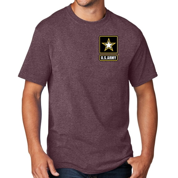 Men's United States Army T-shirt, 4XL Athletic Heather Maroon - TALL