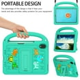 thumbnail image 2 of TECH CIRCLE for iPad Mini (A17 Pro) Case 2024, iPad Mini 6th Generation Case 8.3-inch (2021), Shockproof Protectibe Lightweight EVA Foam Case with Kickstand /Shoulder Strap /Handle for Kids, Green, 2 of 9