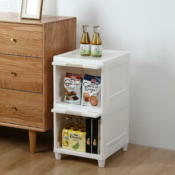 24 6 H Stackable Organizer With 2 Drawers Storage Space Saving Cabinet Bedroom Com Drawers Storage Space Saving, 2 Drawer Cabinet Organizer