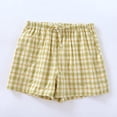 thumbnail image 2 of MOJOGO Women's Gingham Shorts Elastic Waist Homewear Pants Lightweight Breathable Casual Shorts for, 2 of 5