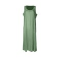 thumbnail image 3 of Vestido Vestido sin mangas de playa para mujer Vestido de dama de color sólido de algodón informal (Verde M) Kuymtek Verde T M para Mujer, 3 of 9