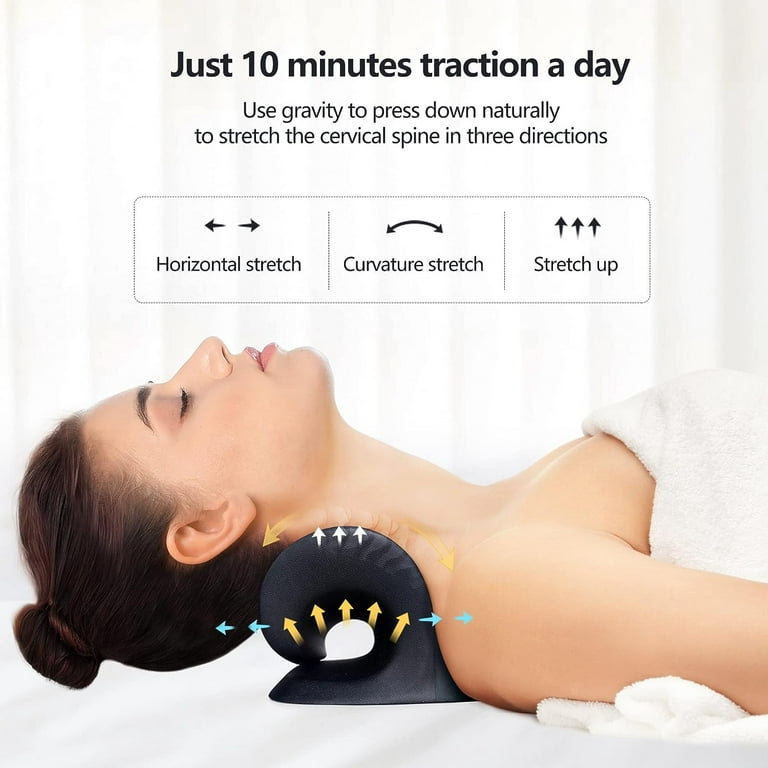 Neck Shoulder Stretcher Relaxer Massage Pillow Cervical