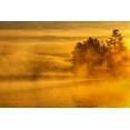 thumbnail image 2 of OBrien, Jay 32x23 Gold Ornate Wood Framed with Double Matting Museum Art Print Titled - New York, Adirondack Mts Mist on Raquette Lake, 2 of 4