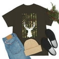 thumbnail image 4 of Deer Hunter Camo Flag Unisex Heavy Cotton Tee, 4 of 9